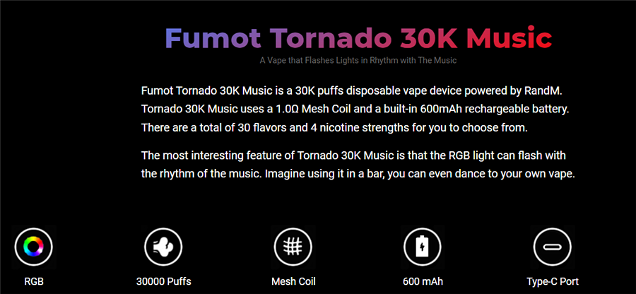 Fumot Tornado Vape 30000 Puffs Wholesale Store